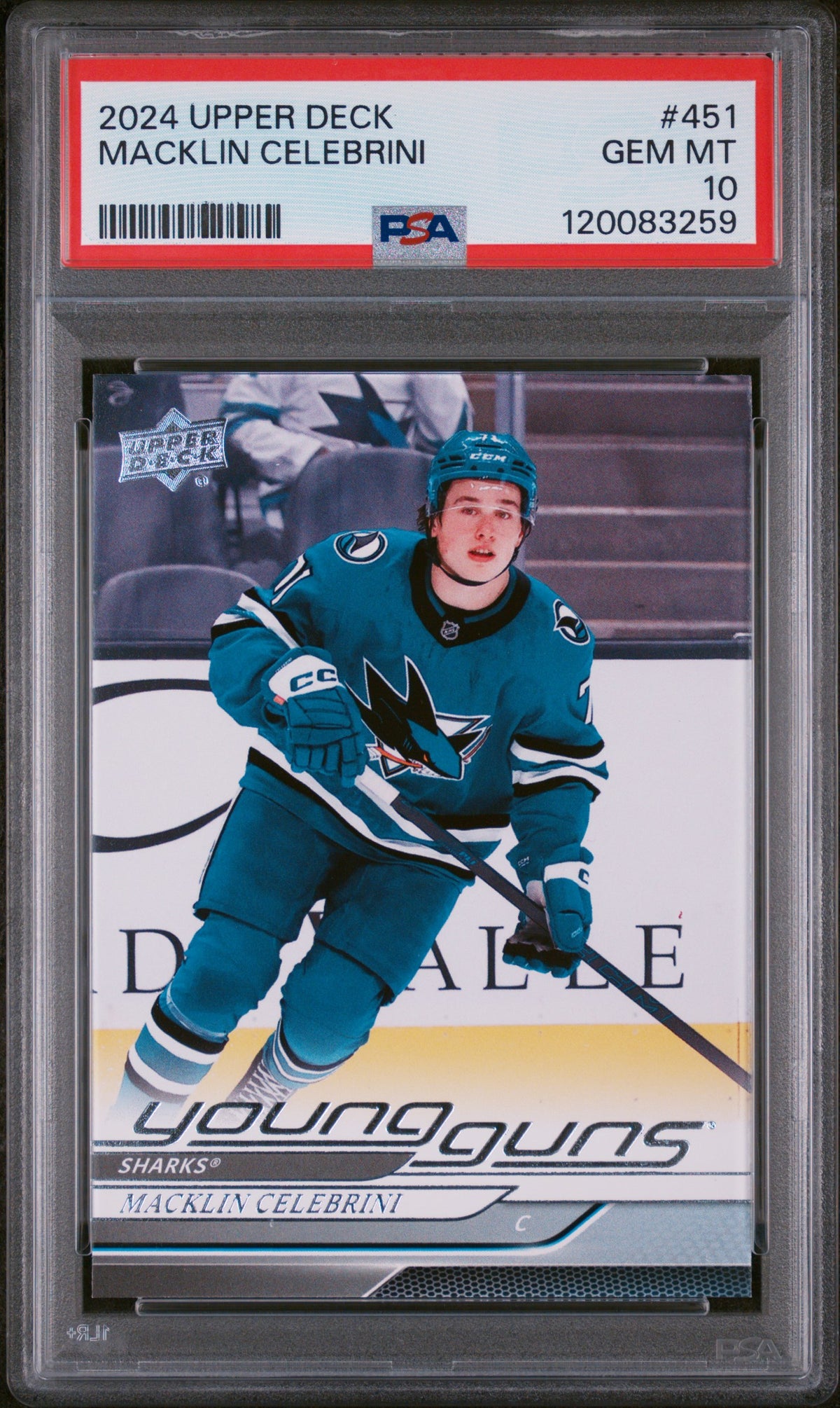 2024 Upper Deck #451 Macklin Celebrini PSA 10