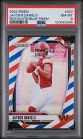 2024 Panini Prizm #347 Jayden Daniels Red/White/Blue Prizm PSA 8