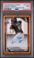 2024 Bowman Chrome Prospect Autographs #CPAJPR Jurdrick Profar Orange Ref PSA 9