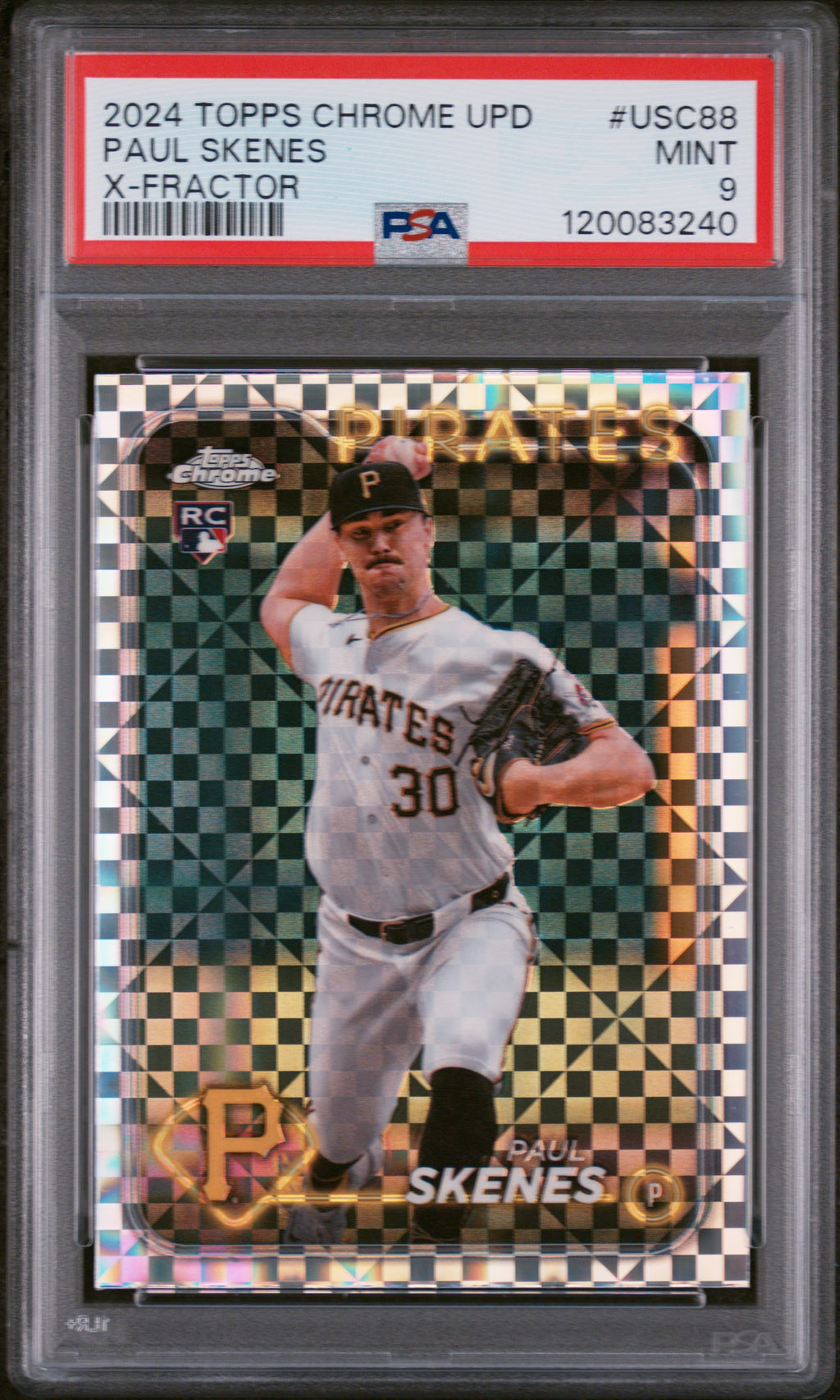 2024 Topps Chrome Update #USC88 Paul Skenes X-Fractor PSA 9