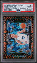2024 Panini Prizm Draft Picks #21 Reed Sheppard Var.-Tiger Stripe Prizm PSA 8