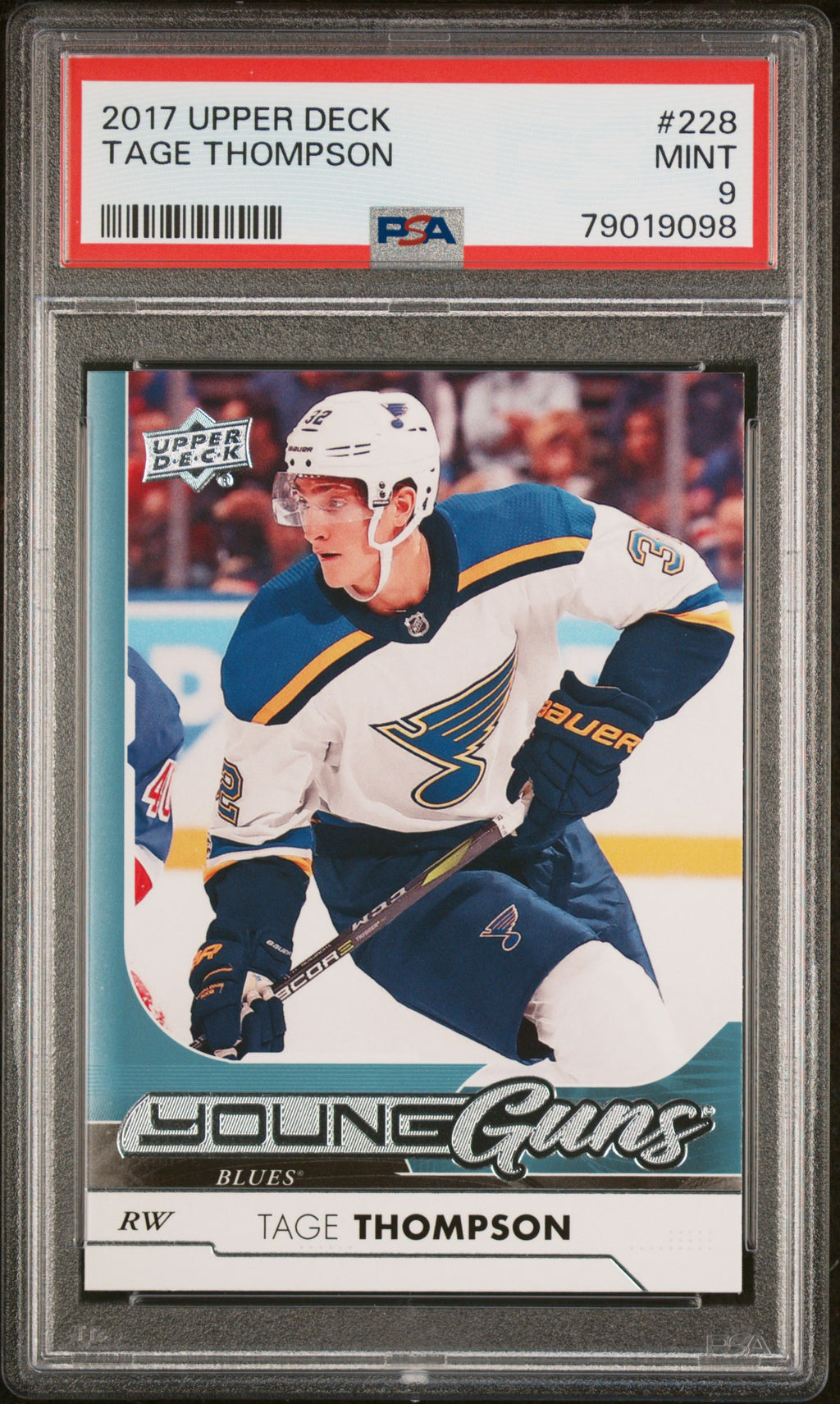 2017 Upper Deck #228 Tage Thompson PSA 9