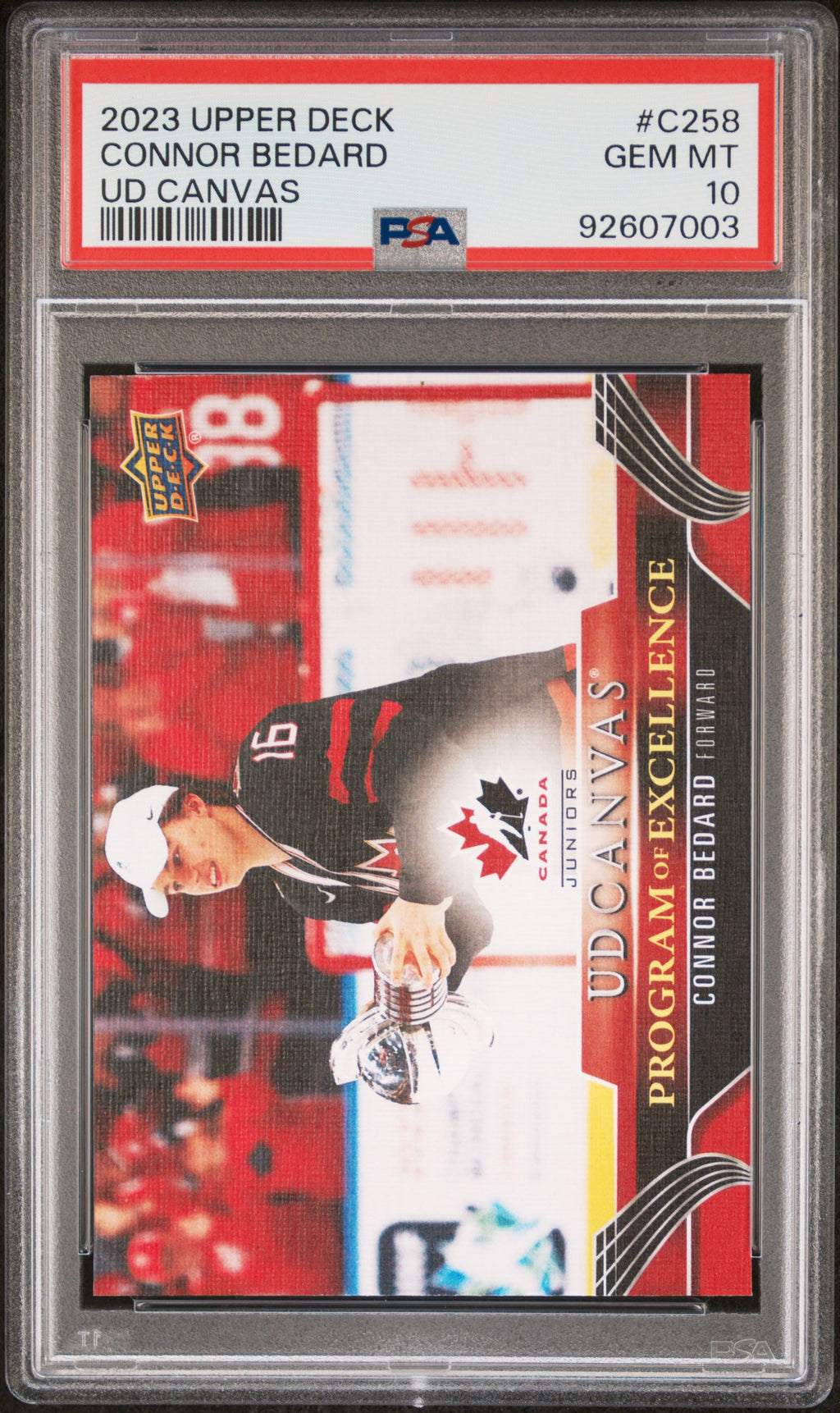 2023 Upper Deck Ud Canvas #C258 Connor Bedard PSA 10