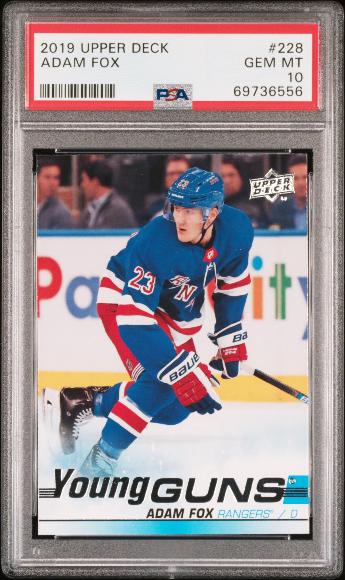 2019 Upper Deck #228 Adam Fox PSA 10