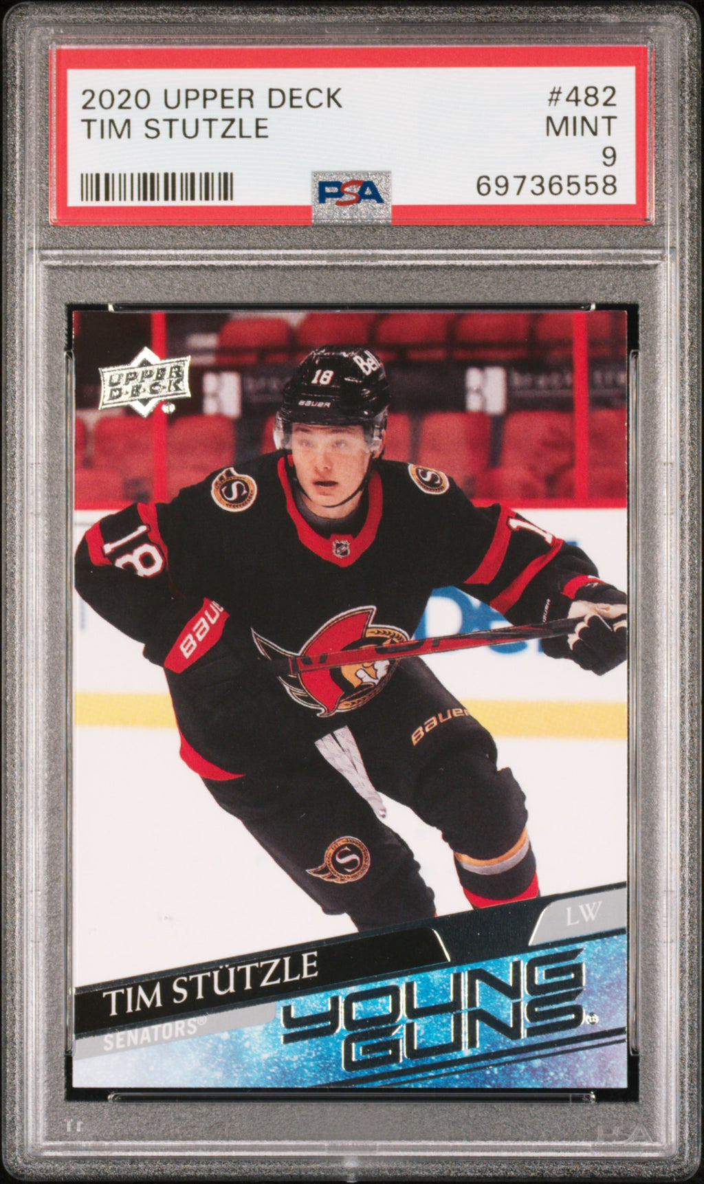 2020 Upper Deck #482 Tim Stutzle PSA 9