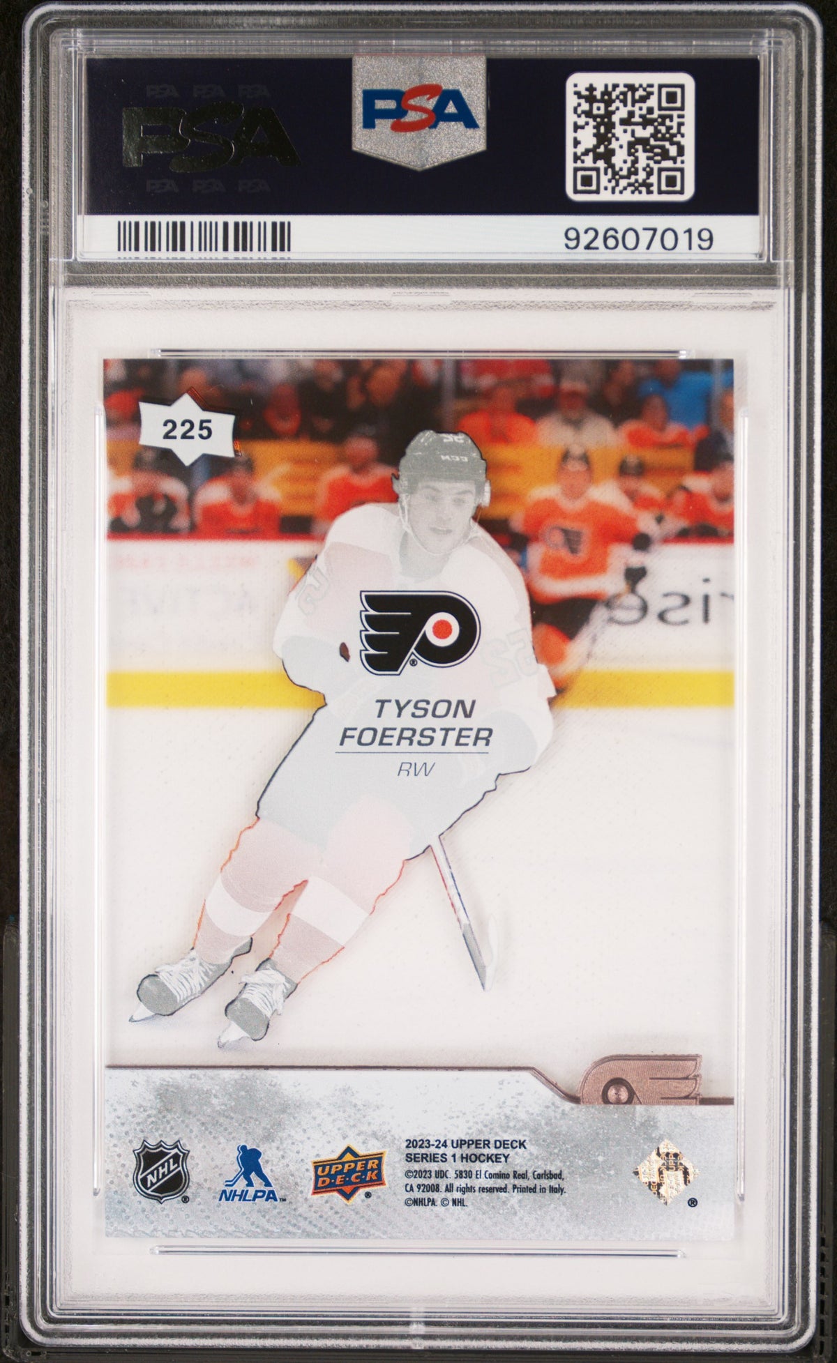 2023 Upper Deck #225 Tyson Foerster Clear Cut PSA 9