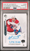2020 Sp Authentic #206 Alexander Romanov Autograph-Inscription PSA 10