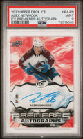 2021 Upper Deck Ice Premieres #IPAAN Alex Newhook Ice Premieres-Auto PSA 9