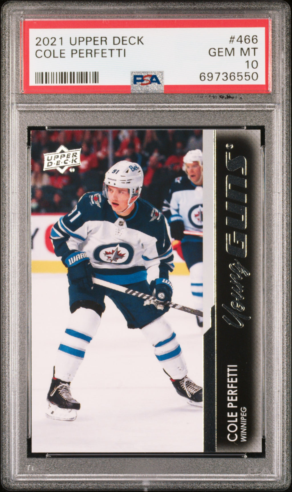 2021-2022 Upper Deck #466 Cole Perfetti PSA 10