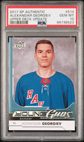 2017 Sp Authentic Upper Deck Update #514 Alexandar Georgiev Young Guns PSA 10