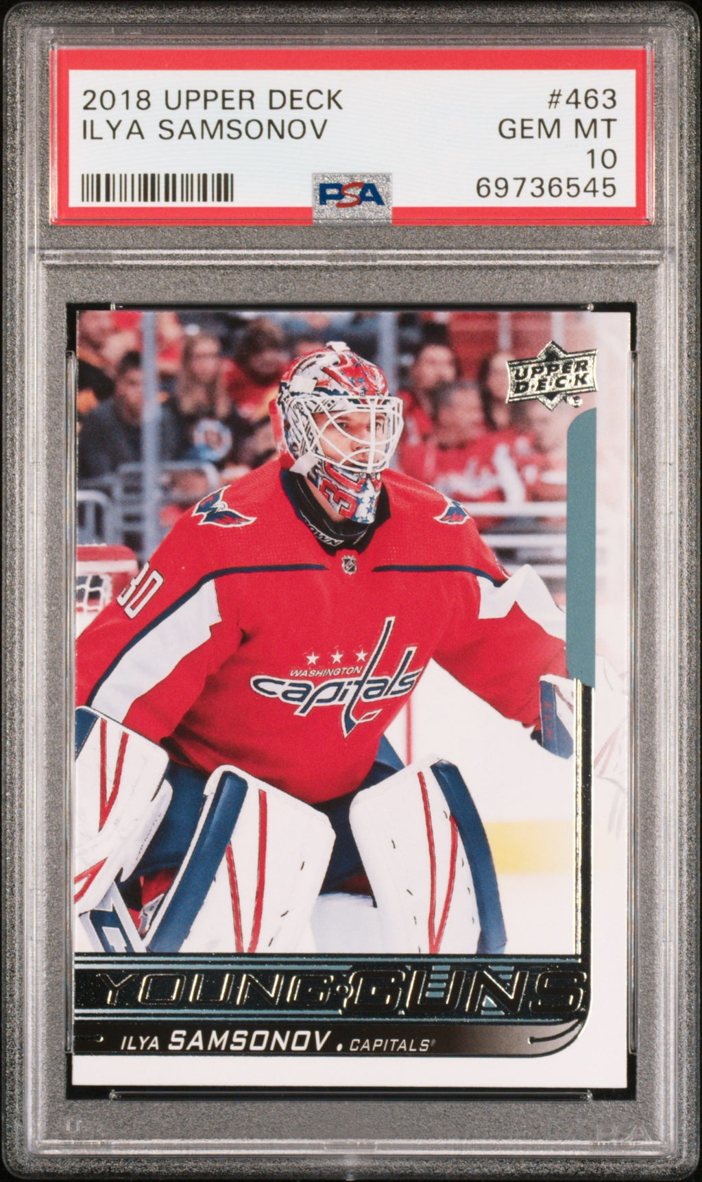 2018 Upper Deck #463 Ilya Samsonov PSA 10