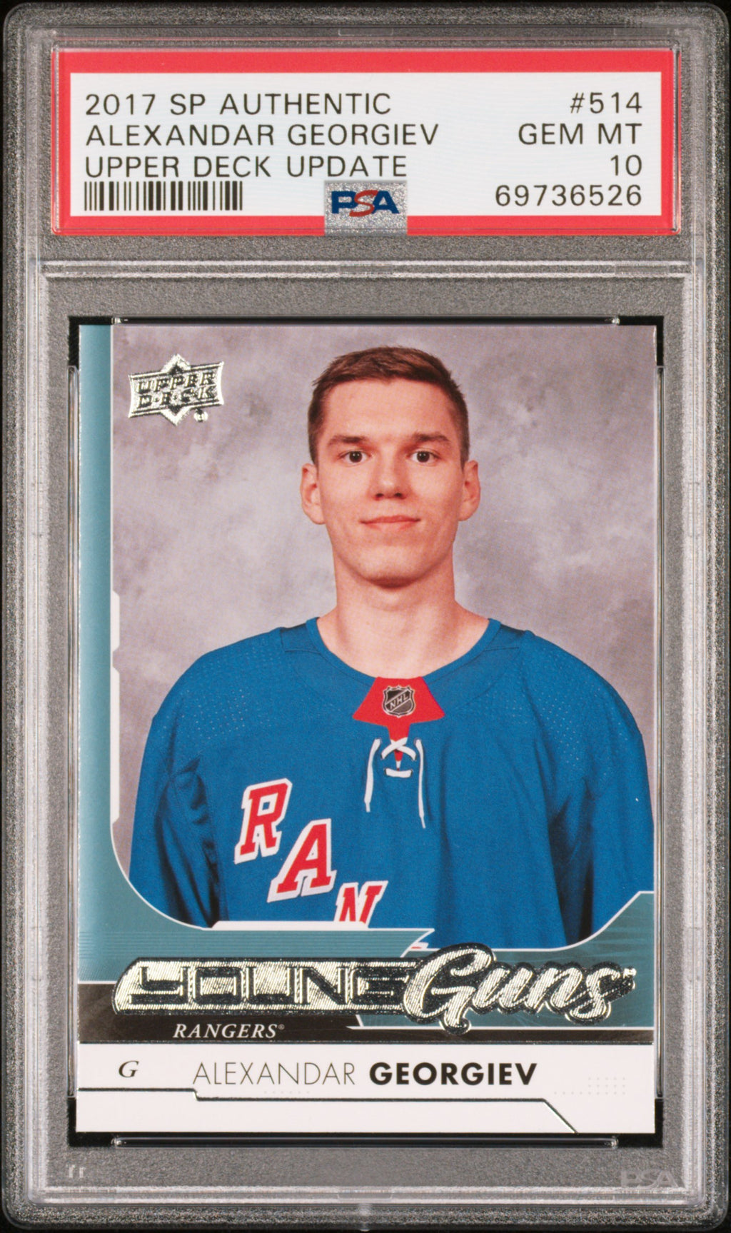2017 SPA Upper Deck Update #514 Alexandar Georgiev Young Guns PSA 10