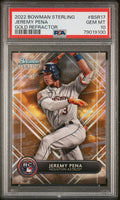2022 Bowman Sterling #BSR17 Jeremy Pena Gold Refractor PSA 10