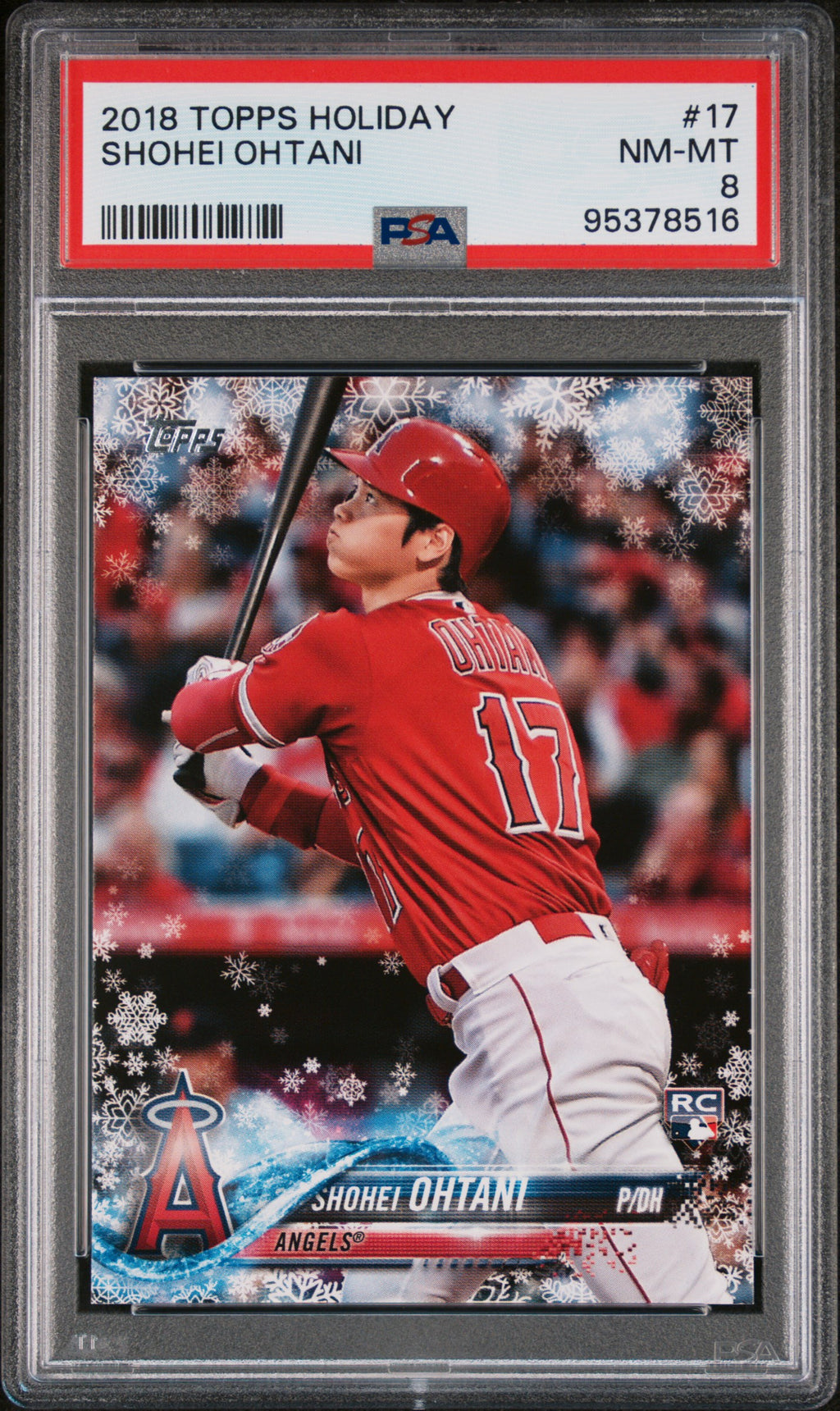 2018 Topps Holiday #17 Shohei Ohtani PSA 8