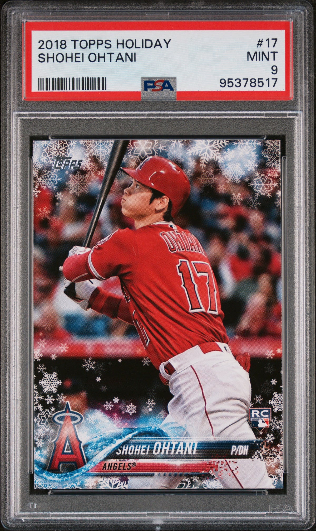 2018 Topps Holiday #17 Shohei Ohtani PSA 9