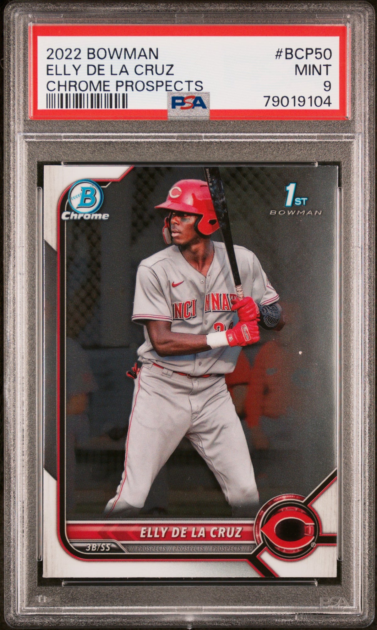 2022 Bowman Chrome Prospects #BCP50 Elly De La Cruz Chrome Prospects PSA 9