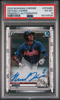 2020 Bowman Chrome Prospect Autographs #CPAMH Michael Harris PSA 6