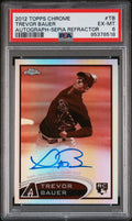 2012 Topps Chrome #TB Trevor Bauer Autograph-Sepia Refractor PSA 6 #/6