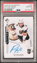 2020 Sp Authentic #167 Peyton Krebs Autograph PSA 10