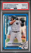 2021 Bowman Chrome Prospects #BCP213 Jasson Dominguez Prospects-Blue Ref. PSA 10
