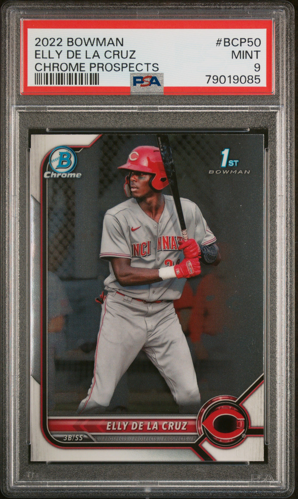 2022 Bowman Chrome Prospects #BCP50 Elly De La Cruz Chrome Prospects PSA 9