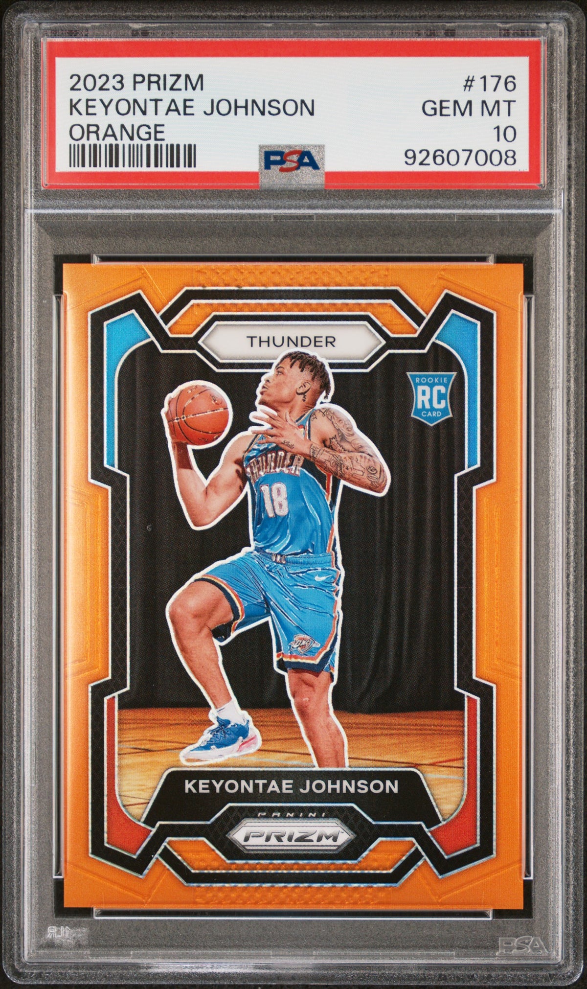 2023 Panini Prizm #176 Keyontae Johnson Orange Prizm PSA 10