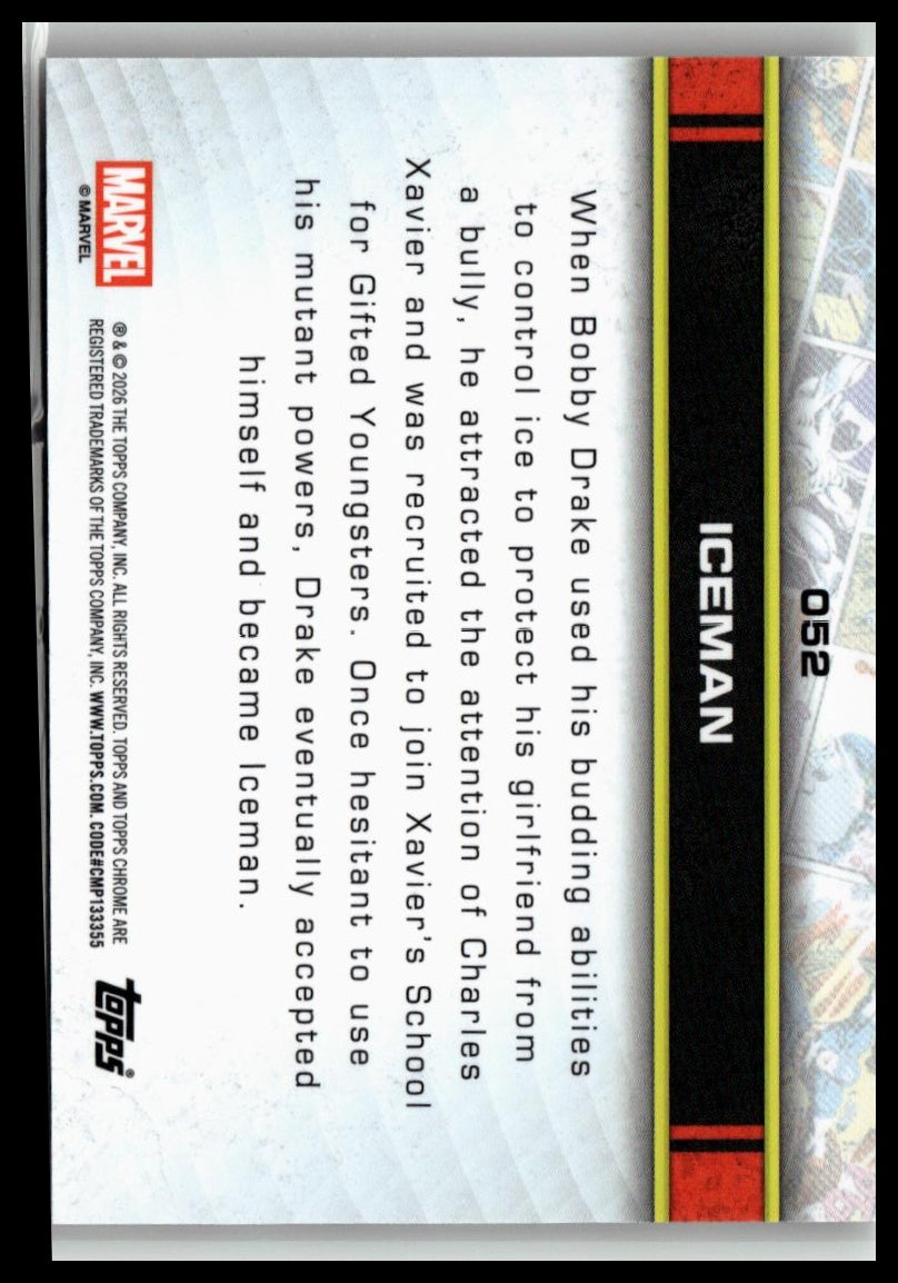 2026 Topps Chrome Marvel Comics #52 Iceman