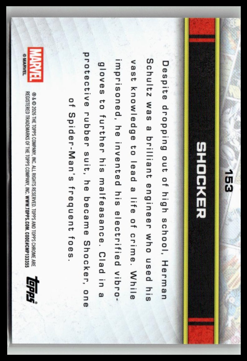 2026 Topps Chrome Marvel Comics #153 Shocker