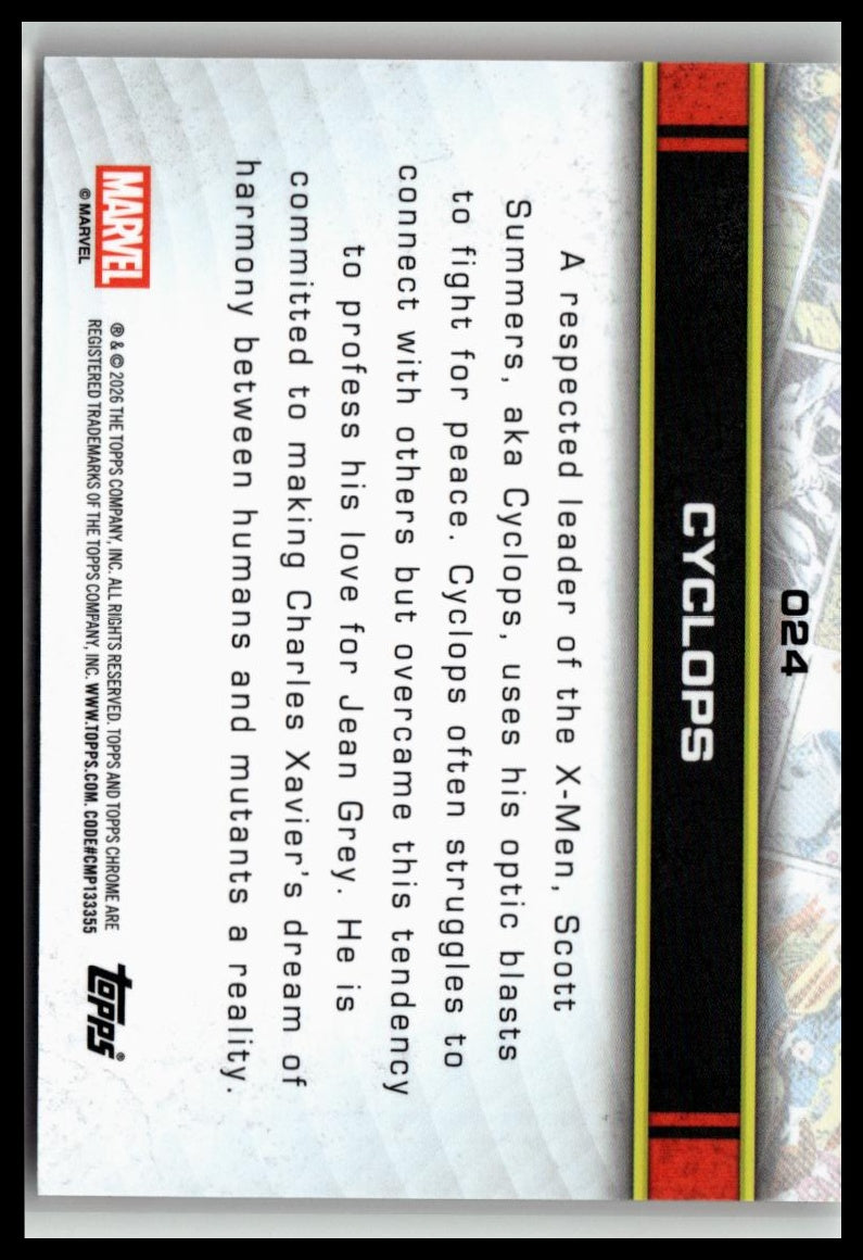 2026 Topps Chrome Marvel Comics #24 Cyclops