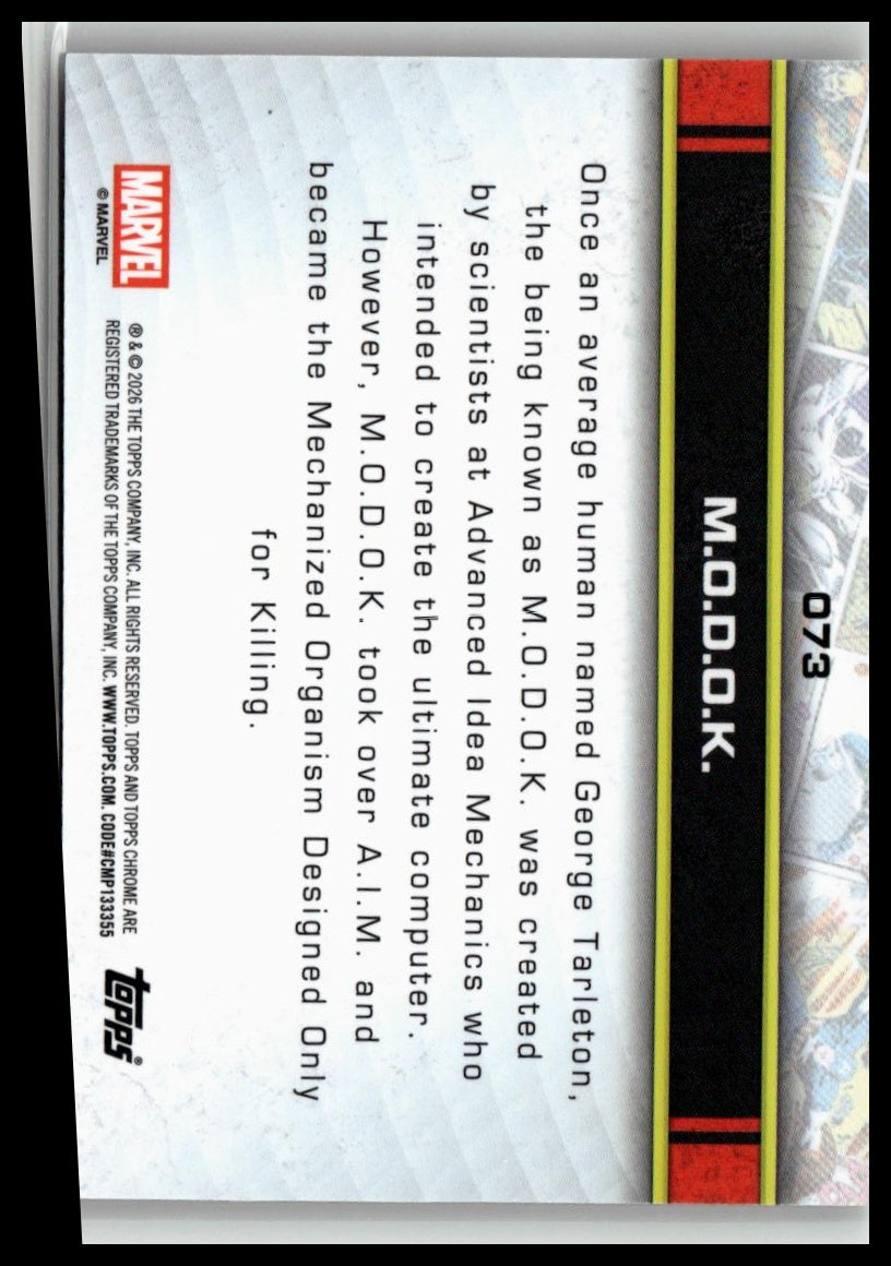 2026 Topps Chrome Marvel Comics #73 M.O.D.O.K.