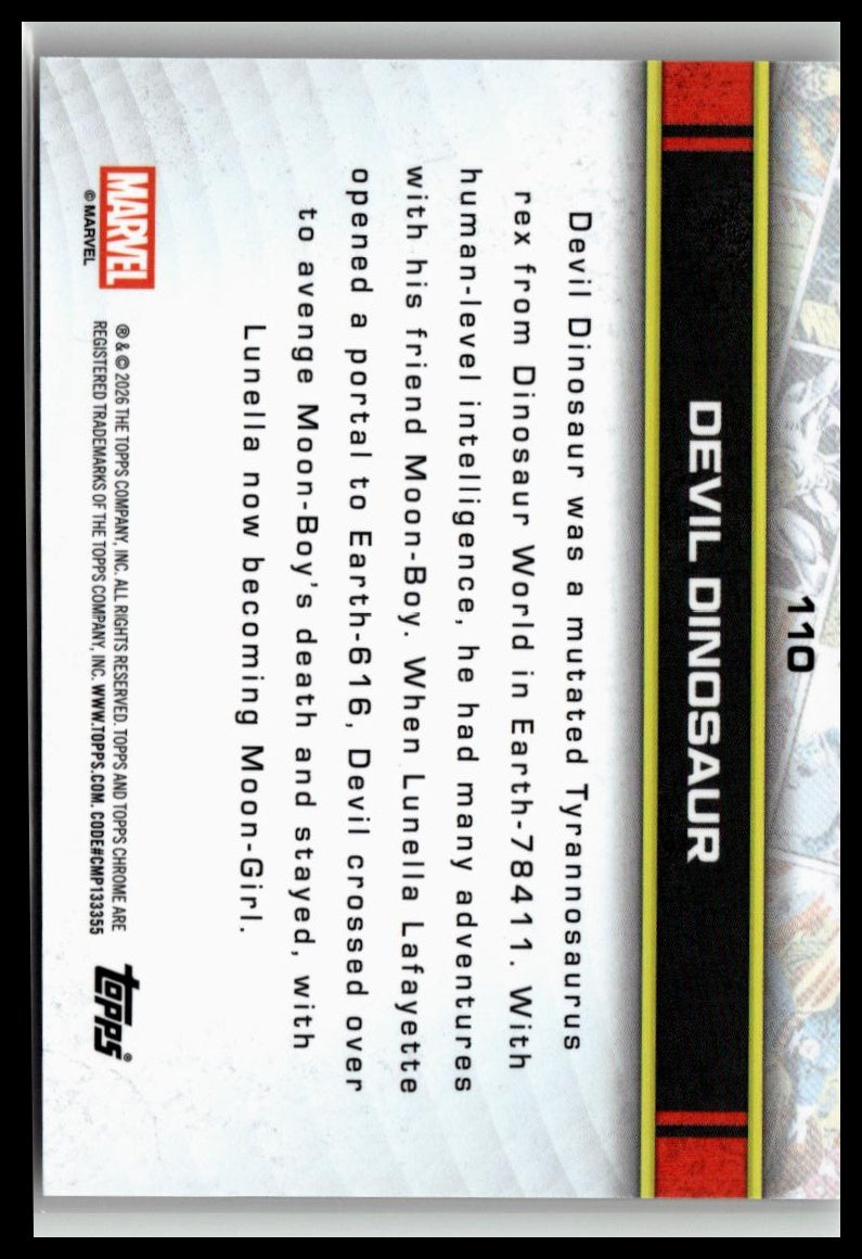 2026 Topps Chrome Marvel Comics #110 Devil Dinosaur
