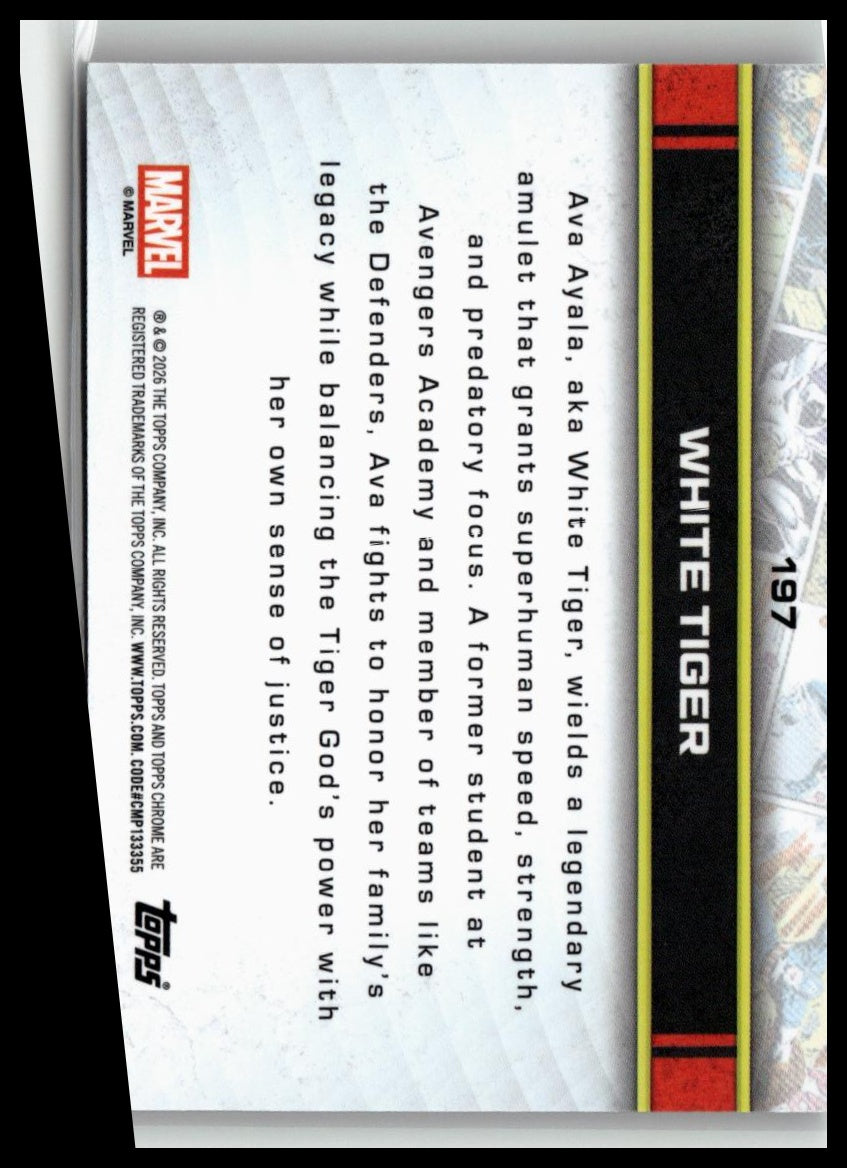 2026 Topps Chrome Marvel Comics #197 White Tiger