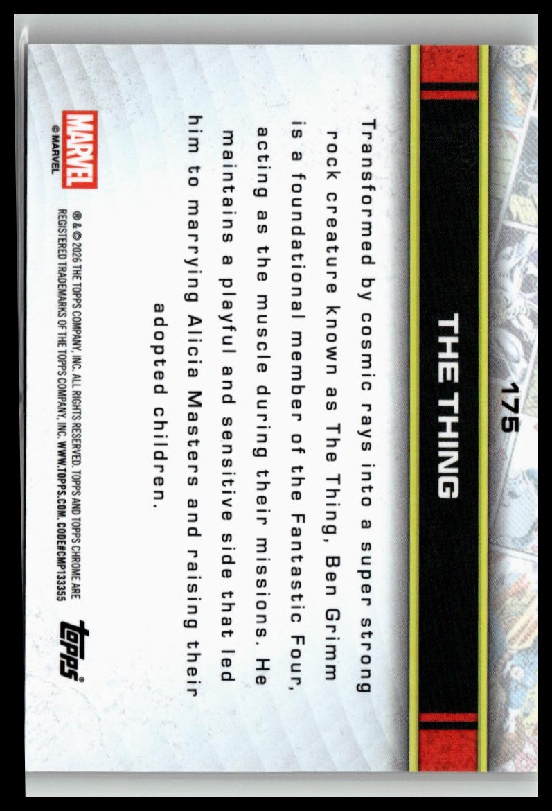 2026 Topps Chrome Marvel Comics #175 The Thing