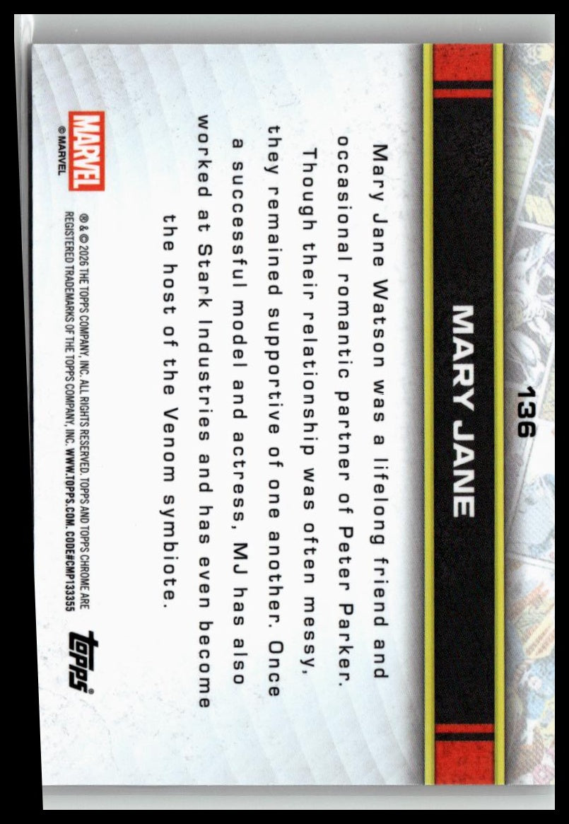 2026 Topps Chrome Marvel Comics #136 Mary Jane