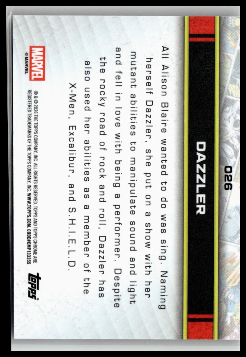 2026 Topps Chrome Marvel Comics #26 Dazzler