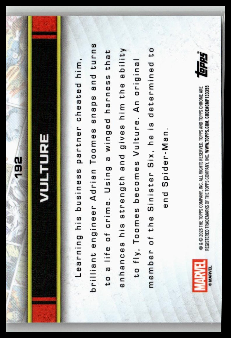 2026 Topps Chrome Marvel Comics #192 Vulture