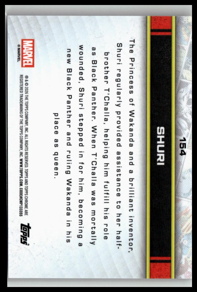 2026 Topps Chrome Marvel Comics #154 Shuri