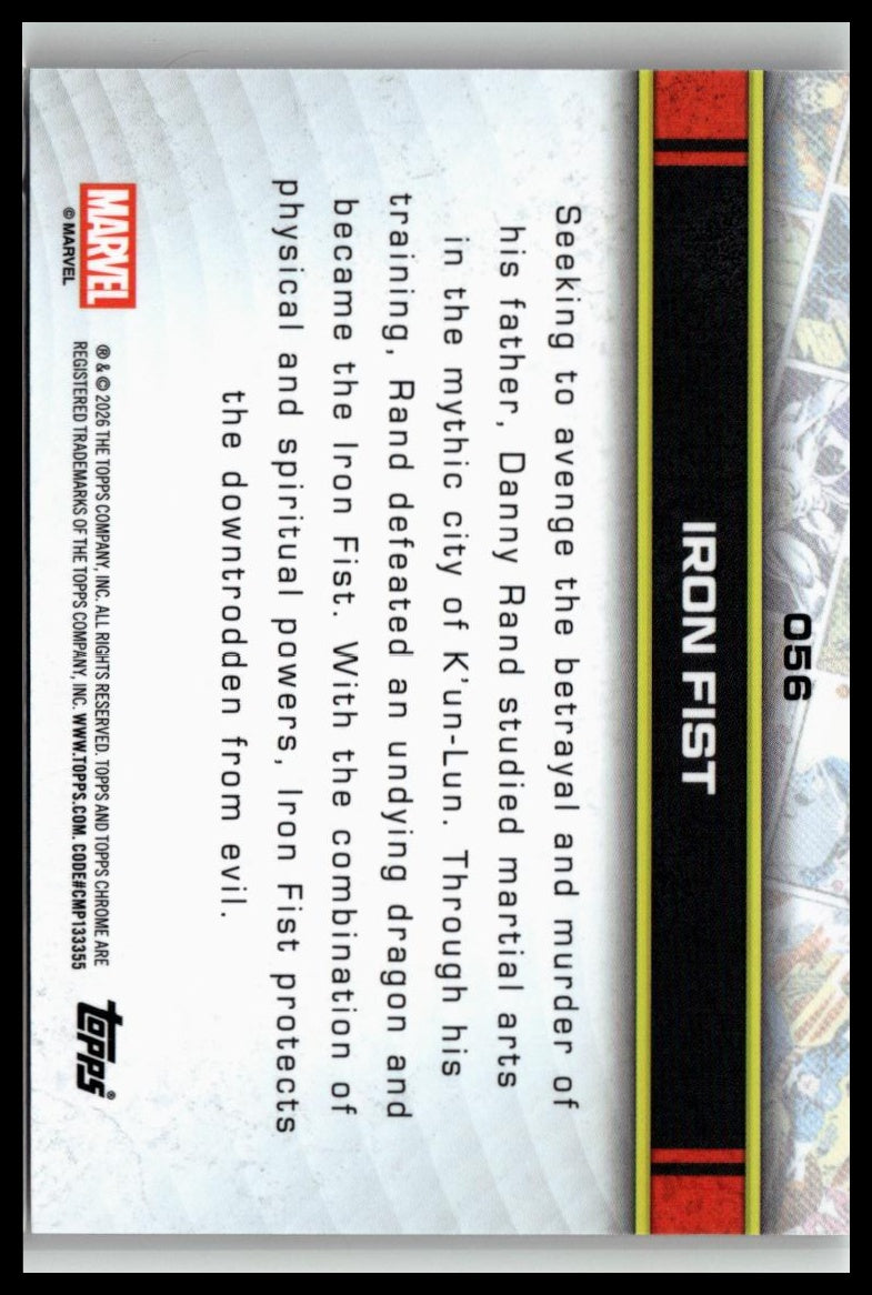 2024 Upper Deck Marvel Spider-Man #58 Iron Fist