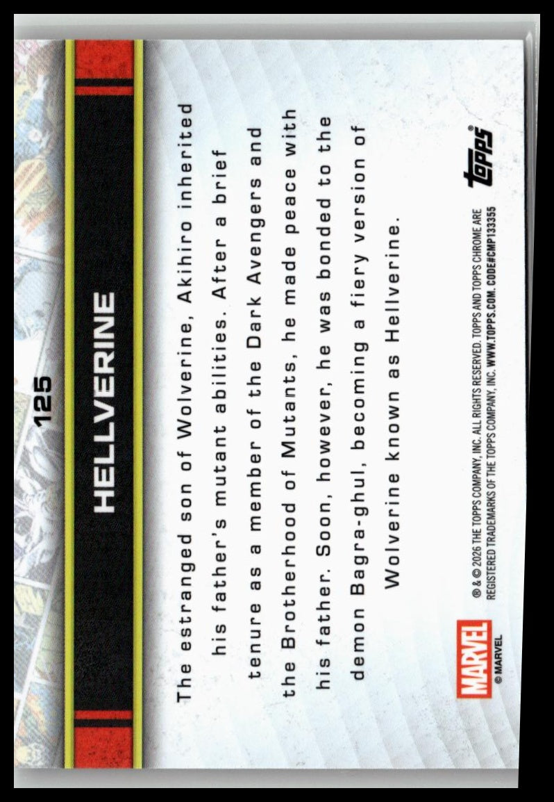 2026 Topps Chrome Marvel Comics #125 Hellverine