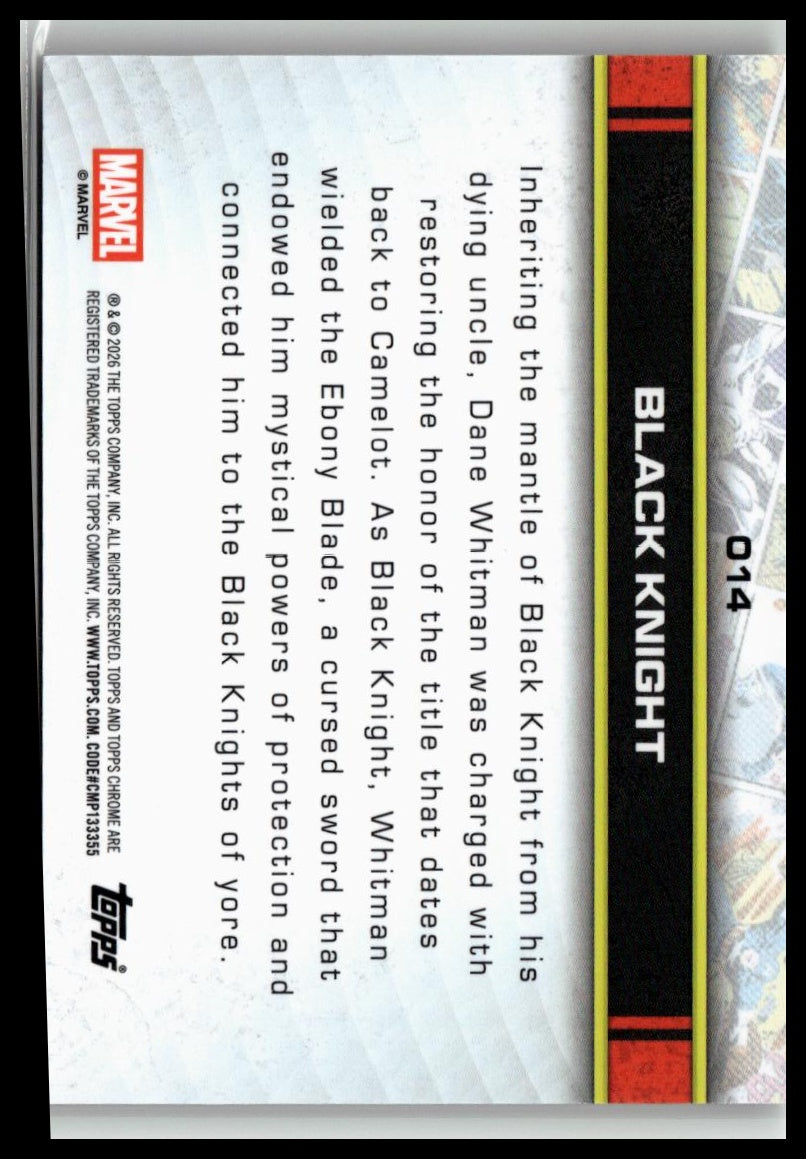 2026 Topps Chrome Marvel Comics #14 Black Knight
