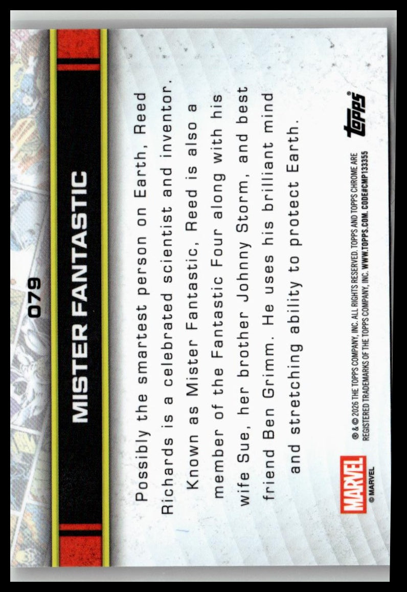 2026 Topps Chrome Marvel Comics #79 Mister Fantastic