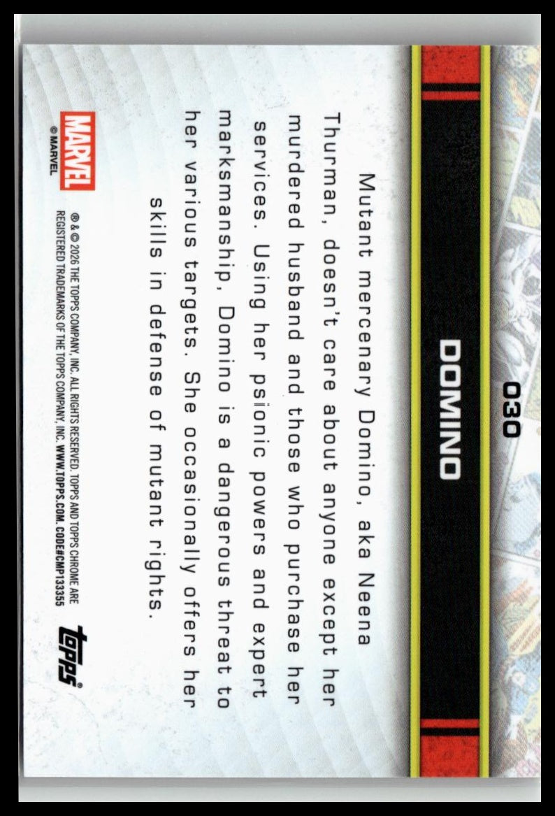2026 Topps Chrome Marvel Comics #30 Domino