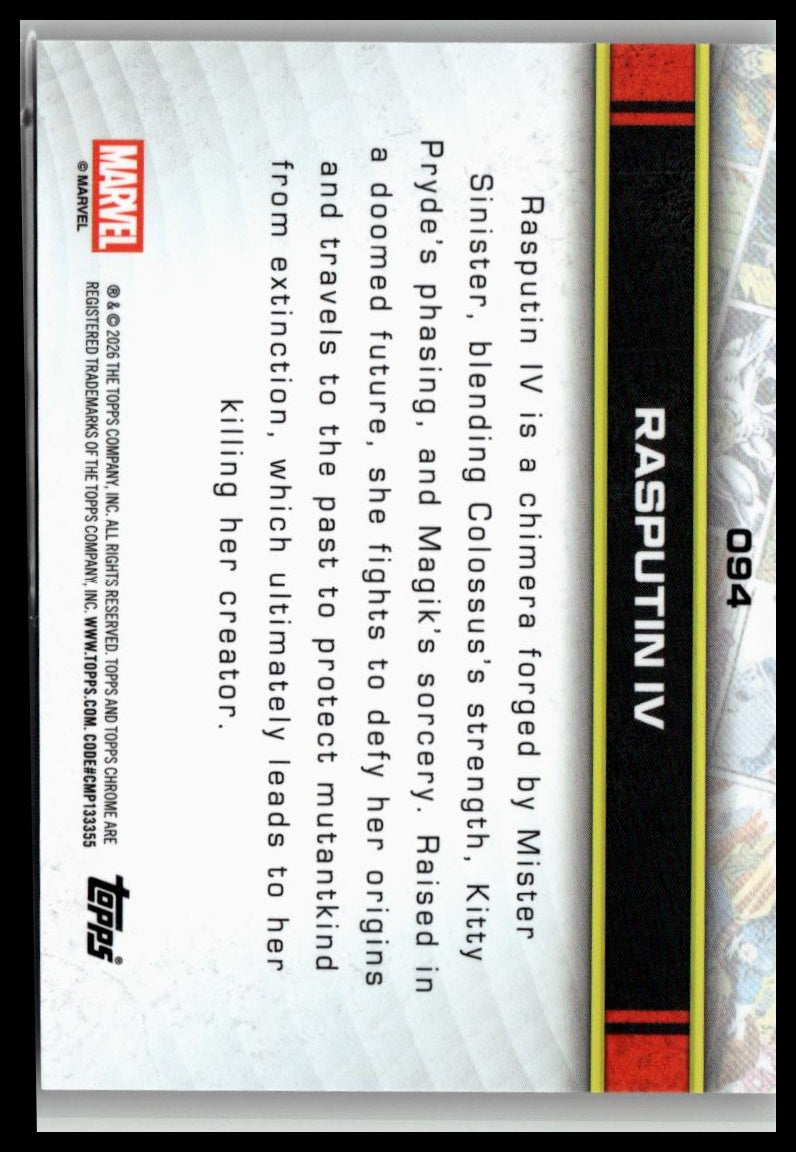 2026 Topps Chrome Marvel Comics #94 Rasputin IV
