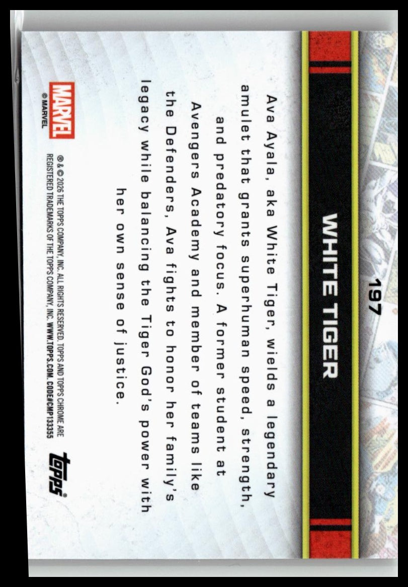 2026 Topps Chrome Marvel Comics #197 White Tiger