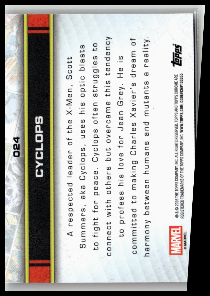 2026 Topps Chrome Marvel Comics #24 Cyclops