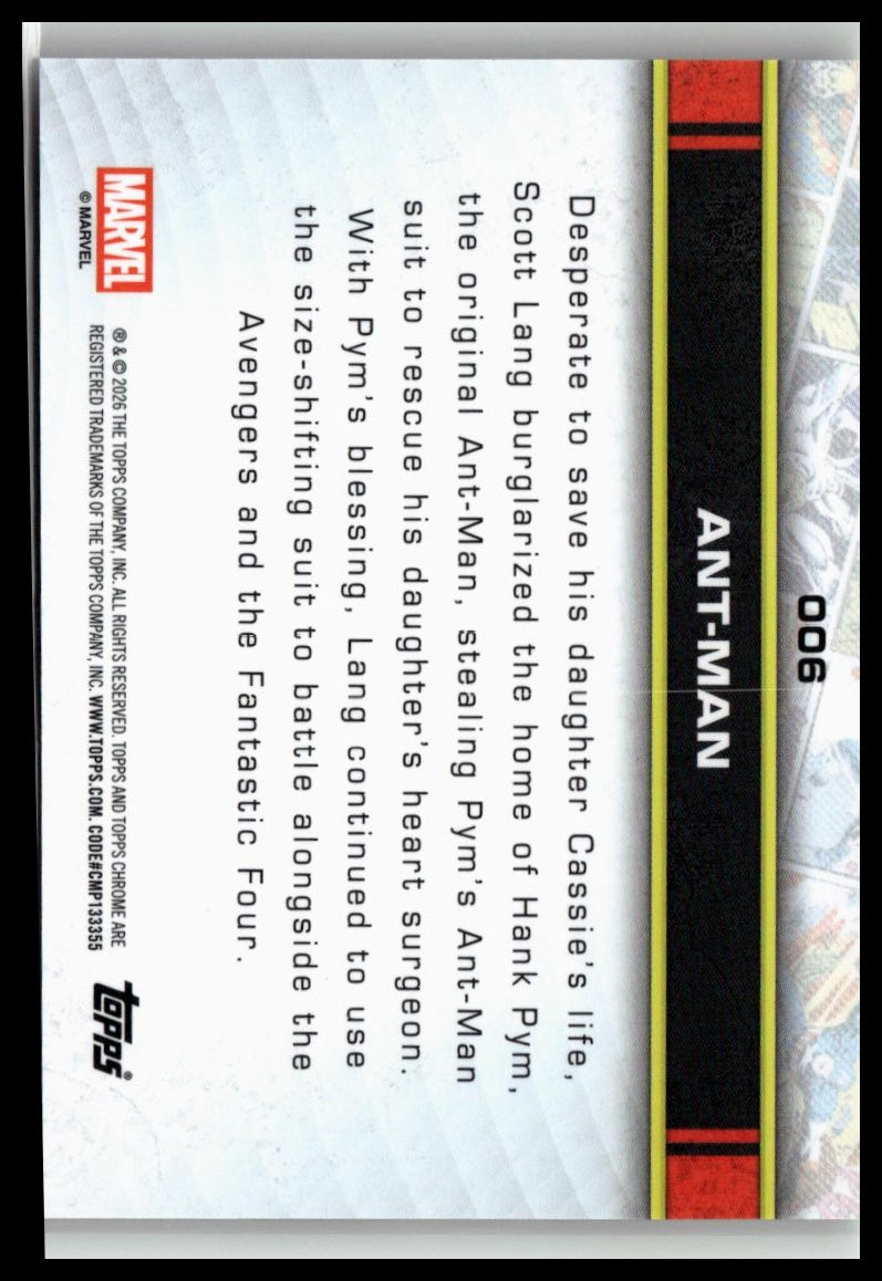 2026 Topps Chrome Marvel Comics #6 Ant-Man