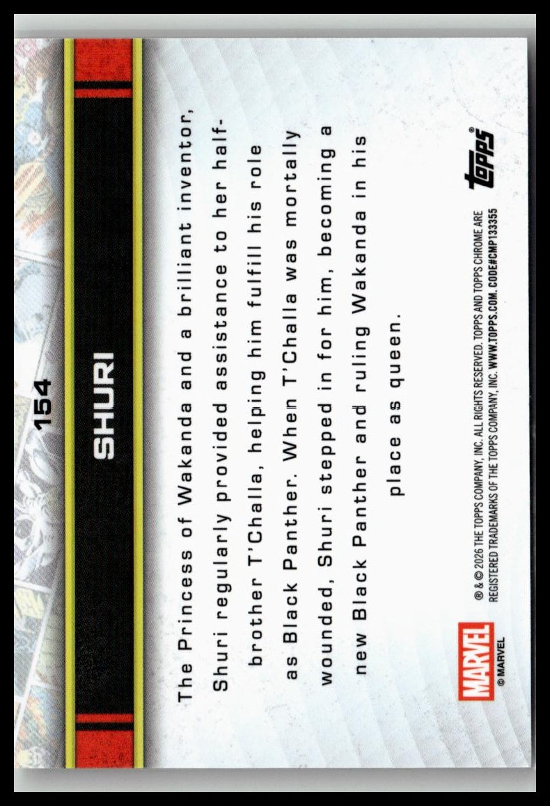 2026 Topps Chrome Marvel Comics #154 Shuri