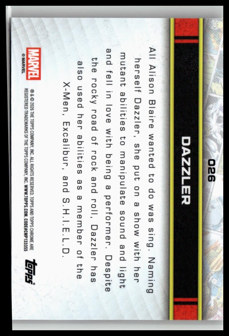 2026 Topps Chrome Marvel Comics #26 Dazzler