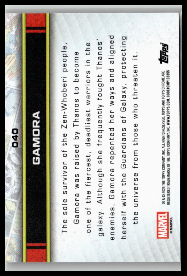 2026 Topps Chrome Marvel Comics #40 Gamora