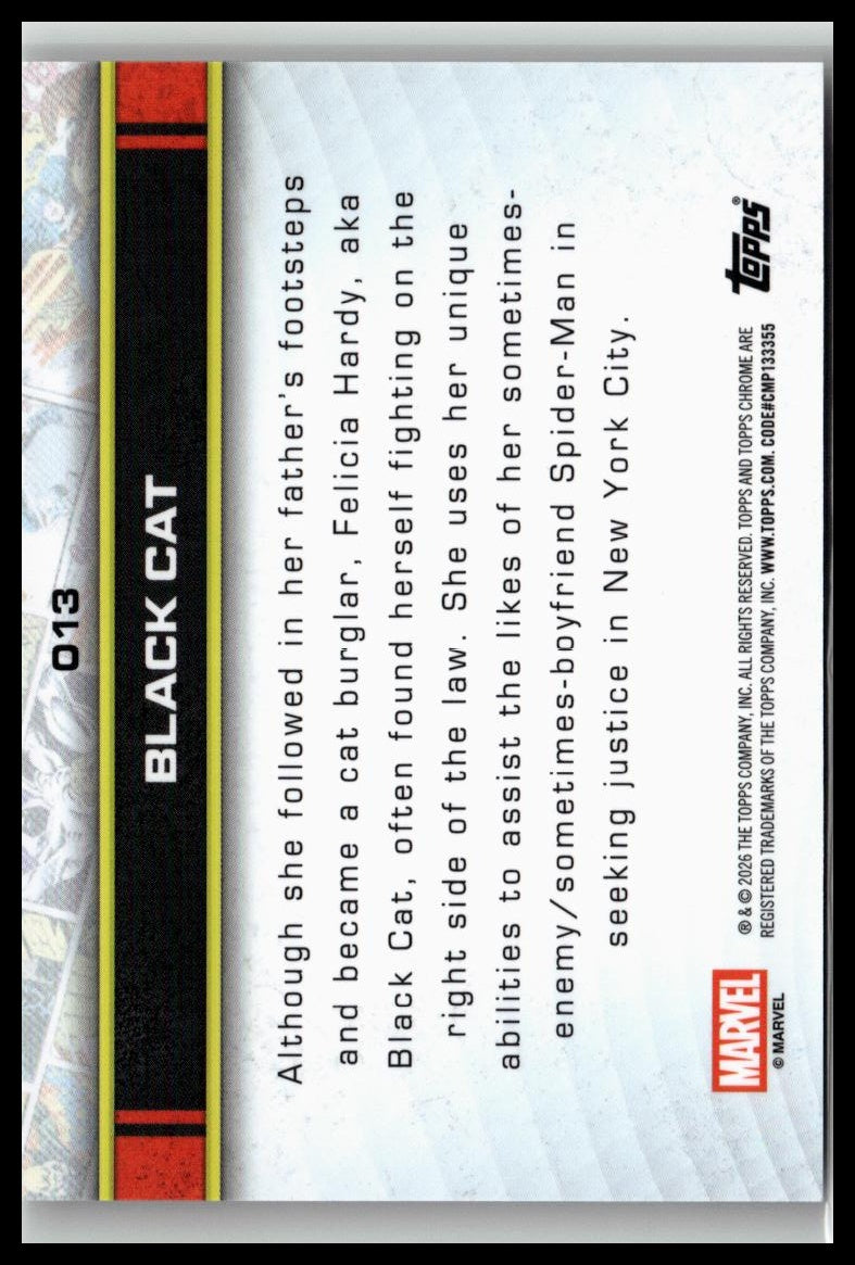 2026 Topps Chrome Marvel Comics #13 Black Cat